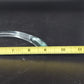Hand Blown Glass Punch Bowl Ladle Green Tint Curved Handle 9in Large Dipper Vtg