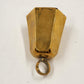 Cow Bell Hexagonal Solid Metal Brass w/Ring Handle Horse Sheep Goat 2" India