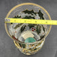 Celebrations Holly Tealight Candle Holder Clear 6" Hand Painted Hurricane Style