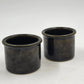 2 Votive Candle Holders USA Pottery Green Dip Cups Handmade 3"x2.5"