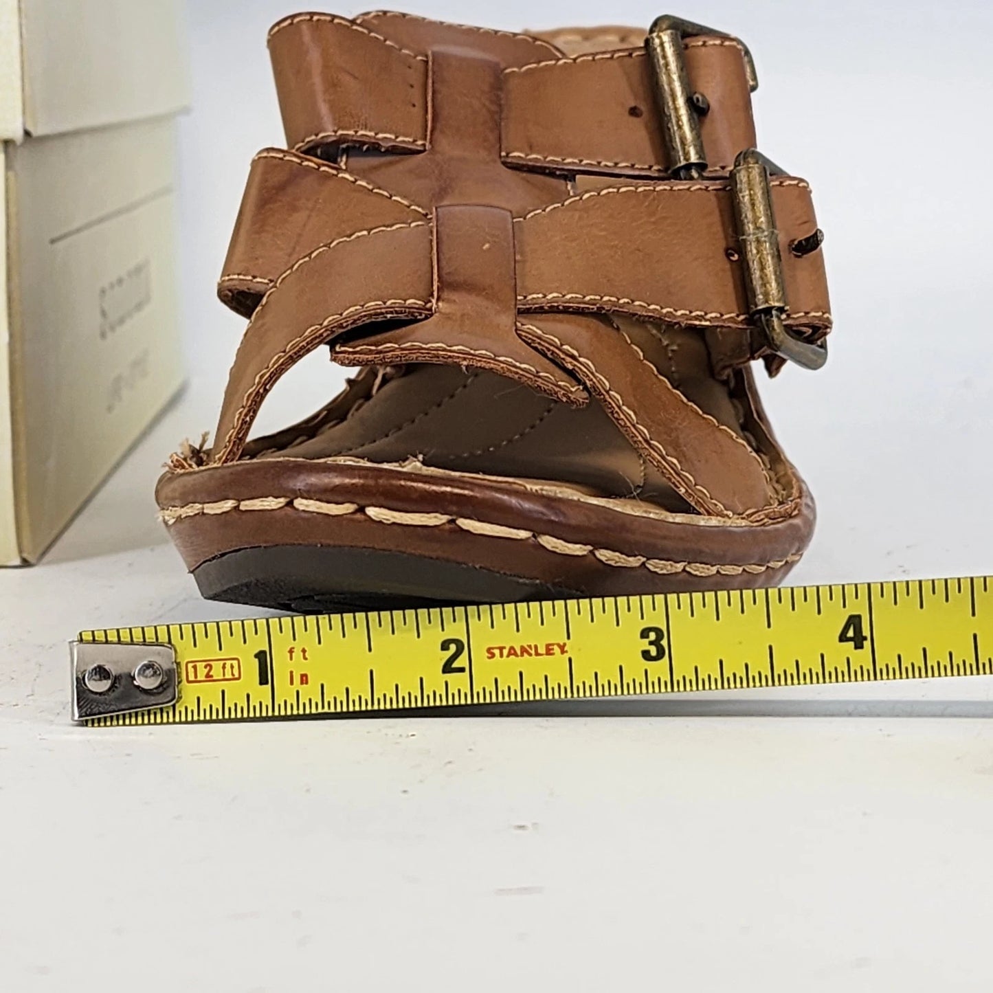 Sonoma Daunt Platform Sandals Women's Sz 8.5 Brown Leather 3.5" Block Heel NWT