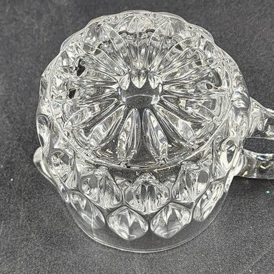 Gorham Crystal Althea Creamer & Sugar Bowl Set Elegant Cut Glass Vintage 1960s