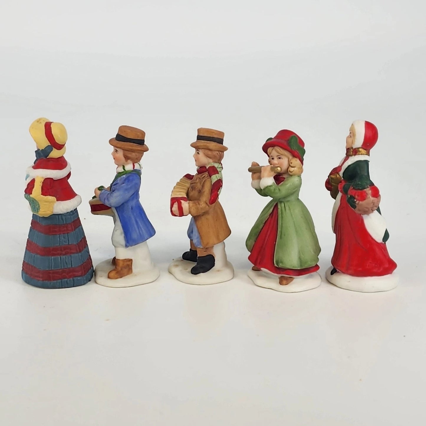 Homco Christmas Carolers Figurines Set of 5 Musicians Sri Lanka 2.5" Ceramic Vtg