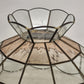 Tiffany Style Swag Lamp Shade Stained Slag Glass Multifaceted Leaded 15.5" Vtg