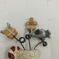 Christmas Santa Boot Stocking Brooch Pin with Gift Box Gingerbread Man & Plane