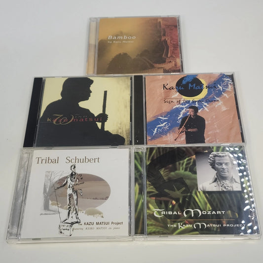 Kazu Matsui 5 CD Bamboo The Wind Tribal Mozart Schubert Snow Crane Jazz Fusion