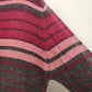 Fashion Bug Women's Sweater Pink M Striped Medium Ramie Wool Blend Soft China