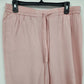Talbots Petites Medium Pink Drawstring Pants Pull On Jogger Lounge Womens