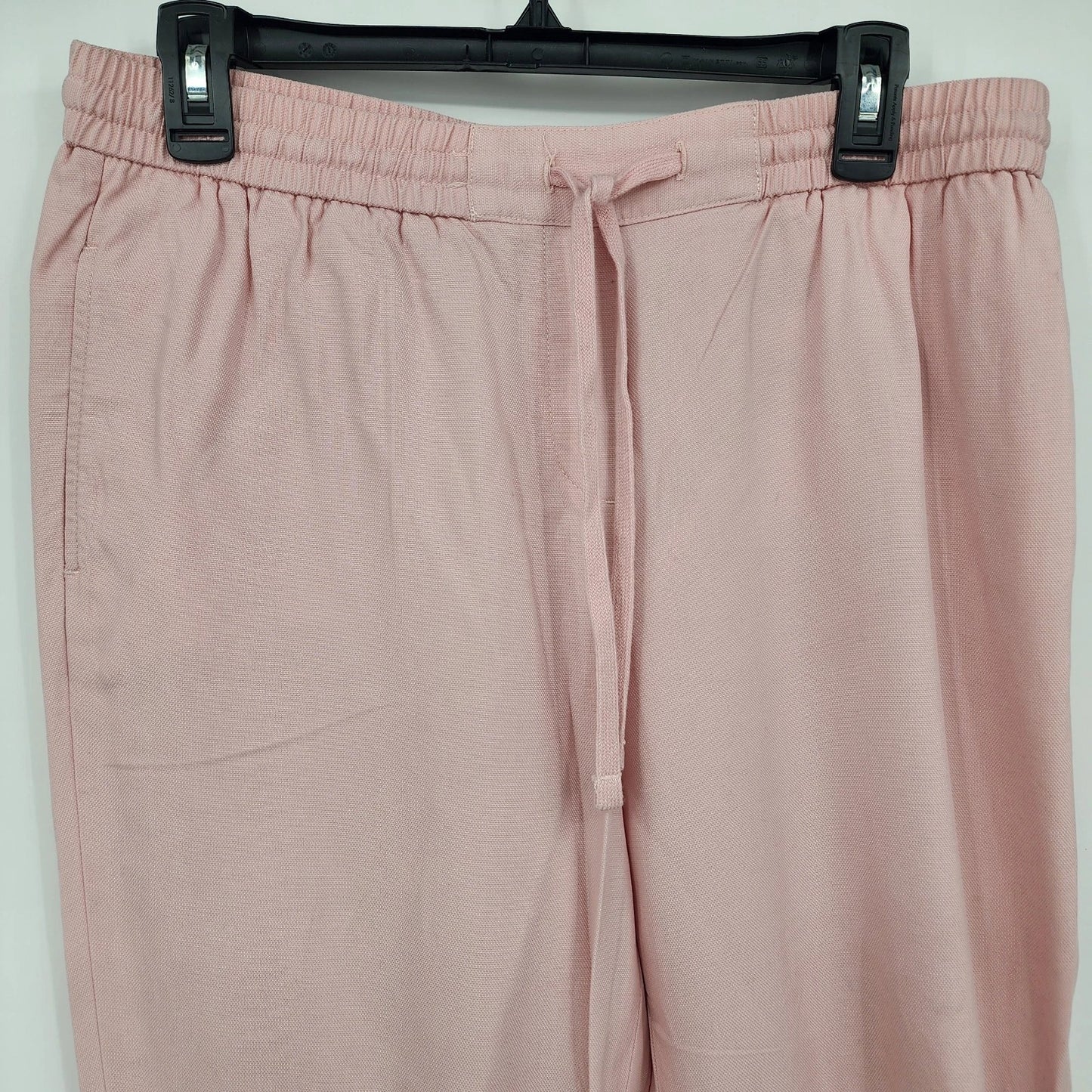 Talbots Petites Medium Pink Drawstring Pants Pull On Jogger Lounge Womens