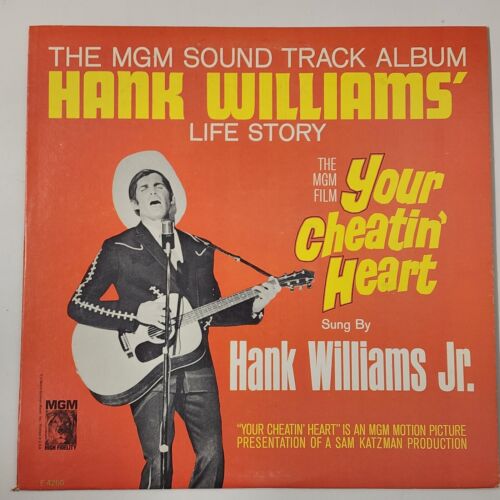 YOUR CHEATIN' HEART Soundtrack sung by Hank Williams Jr LP Vinyl Record 1964 MGM