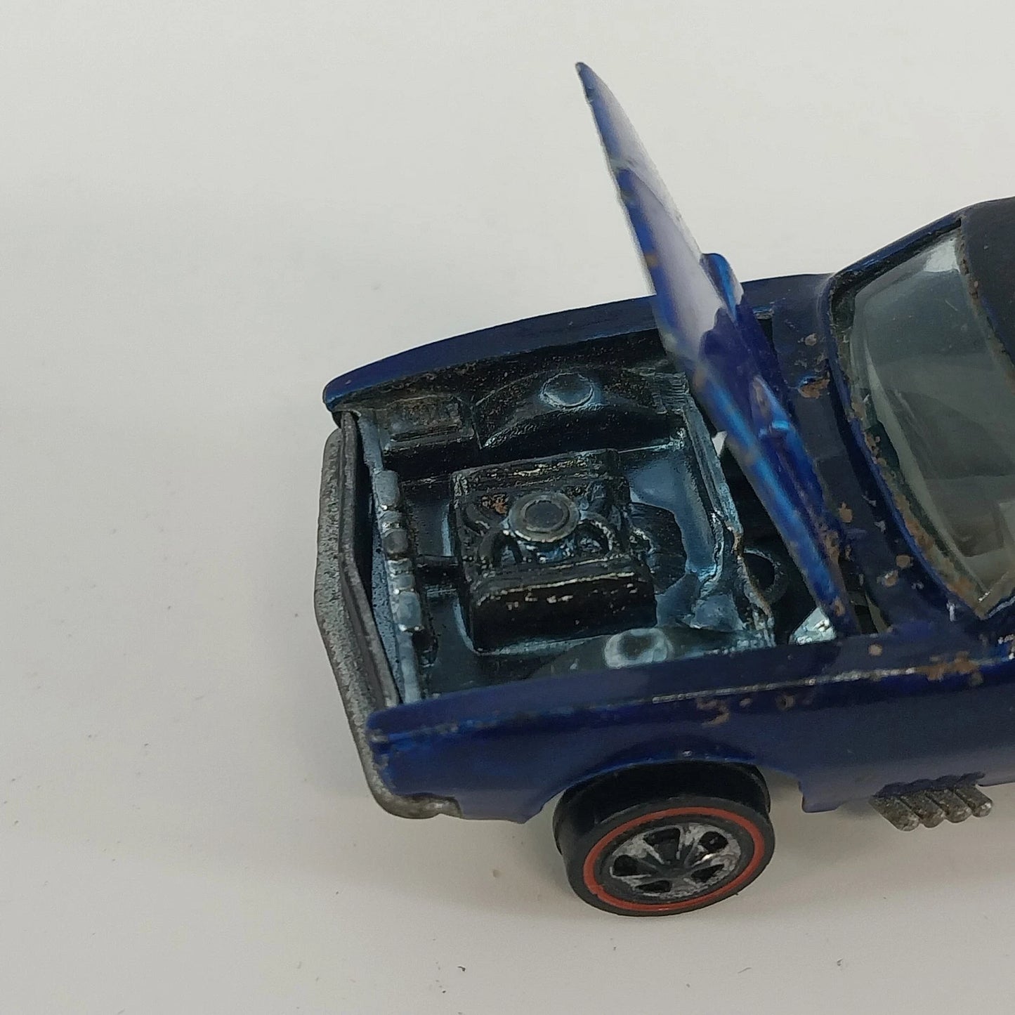 Mattel Hot Wheels Redline Custom Camaro Spectraflame Blue White Interior USA Vtg