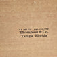 Thompson & Company Tampa Burma Cheroots Fine Cigar Box 150 Cigars Vintage