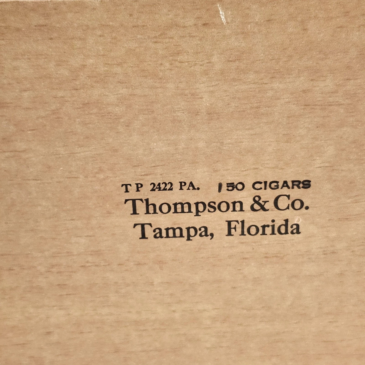 Thompson & Company Tampa Burma Cheroots Fine Cigar Box 150 Cigars Vintage