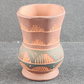 Navajo Red Clay Pottery Etched 3" Miniature Vase Signed J Hayes Native American