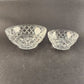 2 Lenox Lead Crystal Diamond Cut Candy Dishes 5" Round and 3.75" Dessert Bowls