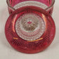 Manhattan Ruby Rose Powder Jar 1902 US Glass Cranberry Vanity Box Antique EAPG
