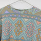 Vintage Chicos Design Aztec Geometric Shirt Womens Green Cotton