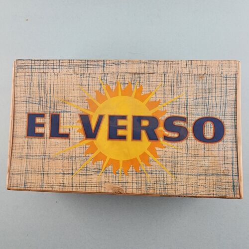 El Verso Bouquet 10 Cent Empty Cigar Box Dark 50 Cigars Ohio Vintage