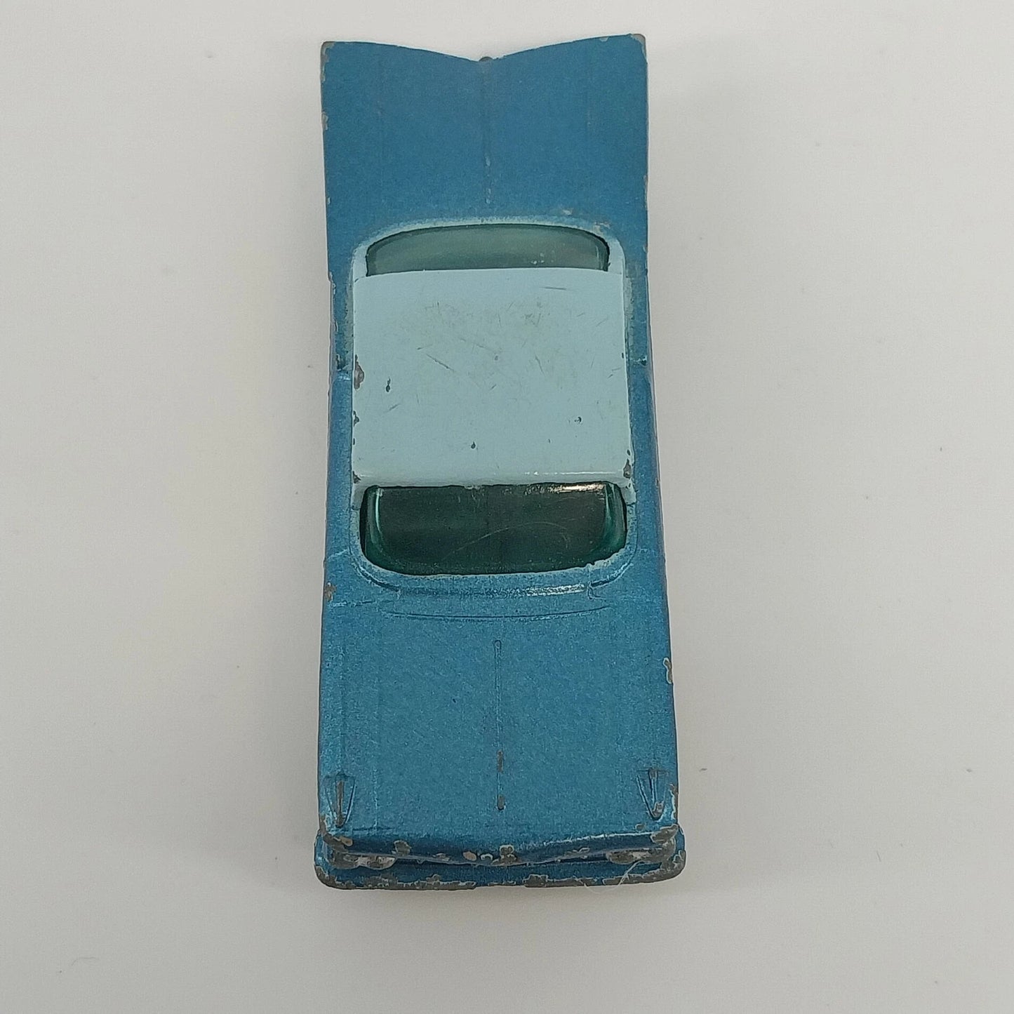 Lesney Matchbox No 57 Chevrolet Impala Two Tone Blue Diecast Car Toy England Vtg