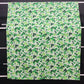 Green And White Linen Tablecloth with Shamrocks 96 x 42 Inches Vintage