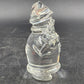 Baccarat France Stunning Clear Glass Crystal Santa Claus with Gift Figurine 4"