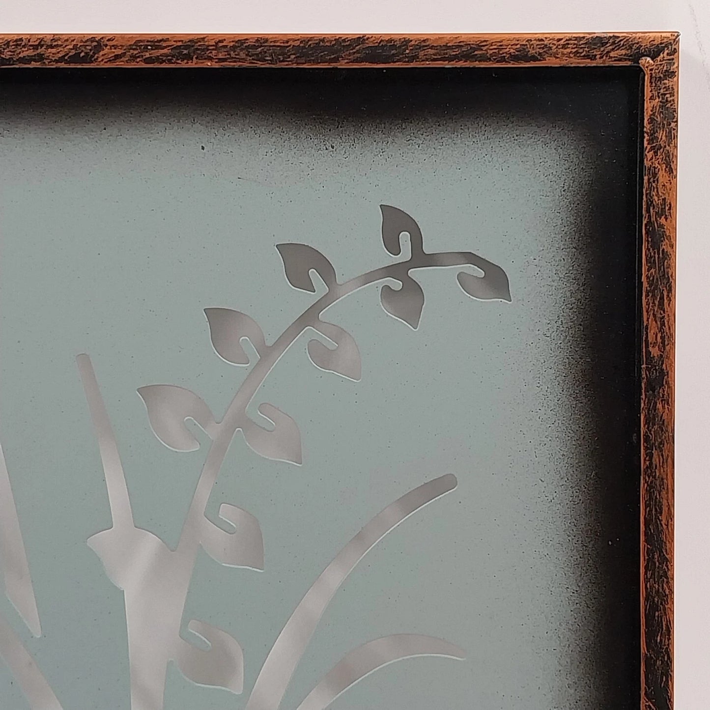 New View Design 2 Metal Art Frosted Metal Panel 12" Square Laser Cut Butterfly