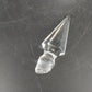 Etched Cut Clear Glass Cruet Multi Faceted Stopper Clear Glass Antique