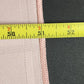 Rose Pink Tablecloth w Square Striped Windowpane Design Overlock Hem 51" Square