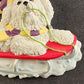 Bichon Frise Refrigerator Magnet Snow Sledding Dog Figurine Willabee Ward MBI