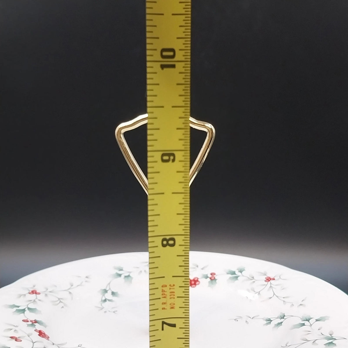 Pfaltzgraff Winterberry Pattern Two Tier Serving Tray 10.5" Stoneware USA