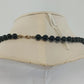 Vintage Monet Black Faceted Bead Necklace 24 Inch Signed