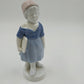 Gerold Porzellan Bavaria School Girl Figurine Blue Dress 6.5" Germany