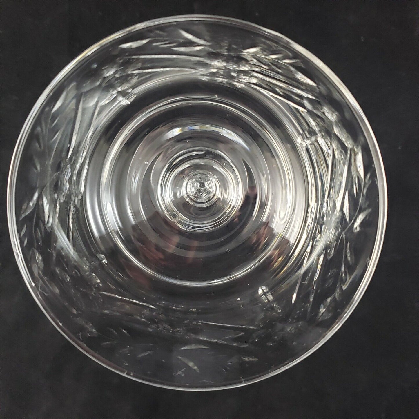 Rock Sharpe Artic Rose Pattern Crystal Champagne Intricate Stemware Tall Sherbet