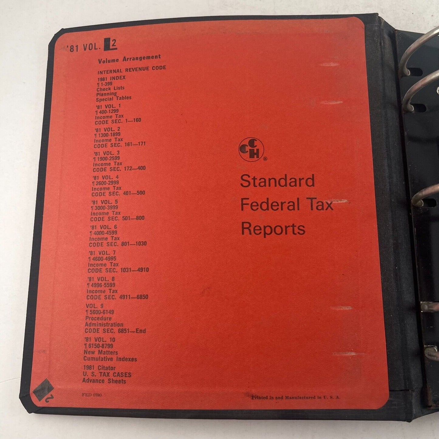 Standard Federal Tax Reporter CCH '81 Vol 2 Vintage Deductions Loses Bad Debt