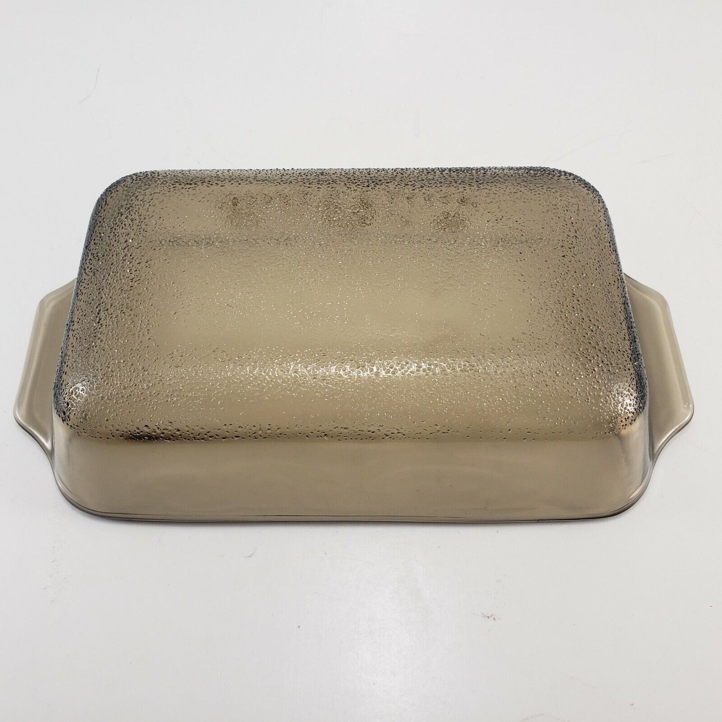 Jeannette Glasbake Loaf Pan Amber Yellow Daisy Pattern Textured Bottom 9" x 5½"