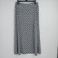 Talbots Pull-On Maxi Skirt Blue White Medallion Print Women's Medium Petite MP