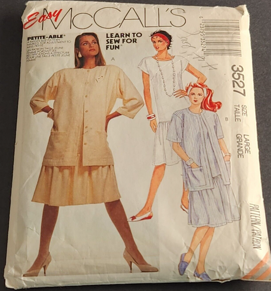 McCall's 4651 Vintage Sewing Pattern Misses Petite Unlined Jacket Size 14