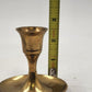 Solid Brass Gold Tone Candlestick Candle Hlder 2.5" x 3" Made in India Vintage