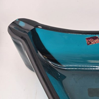 Ashtray Triangular Blue Cigar 10" Viking Bluenique 1960's Mid Century Modern