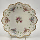 Haviland Limoges France Serving Plate Rose Colorful Flowers Gold Scallop Edge 9"