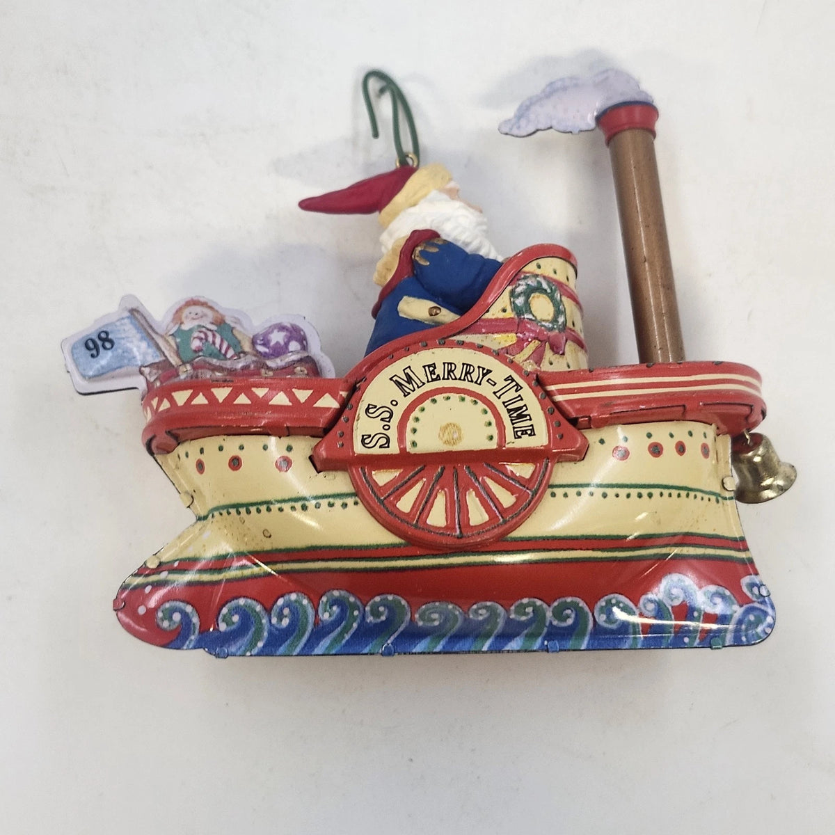 Hallmark Cruising Into Christmas S.S. Merry-Time Santa Ornament 4" Holiday 1998
