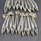18 Icicle Spear Crystal Glass Chandelier Prisms 2.75" w Octagon Accent Wire Tie