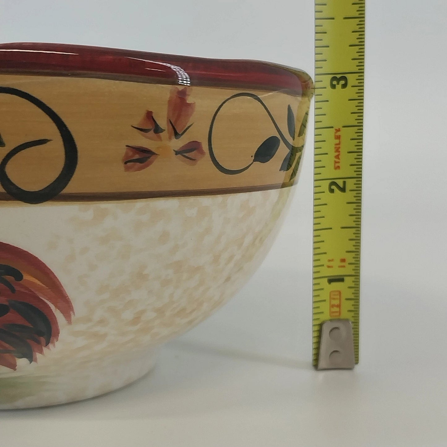 Canterbury Potteries Morning Sunrise Rooster Cereal Bowl 6" Hand Painted