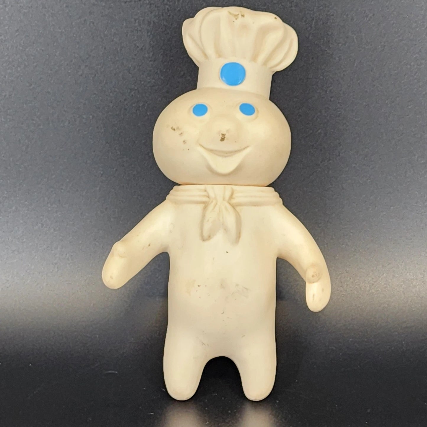 Pillsbury Doughboy Poppin' Fresh Toy Figurine Rubber Squeeze Swivel Head 1971