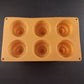 RBV Birkmann Baking Freezing Silicone Mold 6 Yellow Birthday Cake Shapes