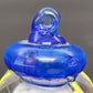 Murano Frosty Type Glass Snowman Bust Paperweight with Arms Blue Hat Mittens 4"h