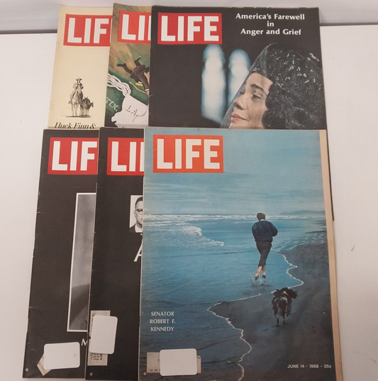 6 Life Magazine's Set From 1968 Robert Kennedy Martin Luther King George Wallace
