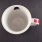 Snowman Ceramic Christmas Mug Night Scene Red Trim Hot Chocolate Cup 4.25" Vtg