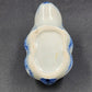 Blue White Porcelain Bunny Rabbit Flower Frog 4.5" 5 Holes Floral Holder