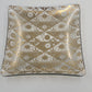 Gold White Floral Glass Serving Platter & 2 Side Dishes 3 Piece Set 22" Vintage